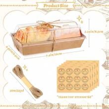 Charcuterie Boxes With Clear Lids,100 Pack Paper Rectangle Disposable FSandsswich Boxes, Cookie Boxes, Bakery Bread Boxes For Cookies Desserts Mini Cakes Packaging(Brown, White) - Trắng - Xem 3