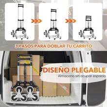 Carro de Compra Plegable,200LBS Carro de Mano para Subir escaleras con asa telescópica y Ruedas universales,carrito supermercado 2 SOGA y Bolsa de Impermeable extraíble, para Mover, Compras(default) - Multicolor - Ver 7
