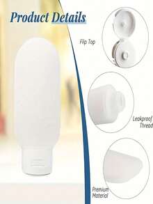 4pcs Refillable Plastic Travel Bottles Set, 2.03oz Capacity, Leak-Proof, Portable, Suitable For Lotions, Shampoo And Body Wash. Simple Sealed Design Cosmetic Storage Box, Beauty Product Organizer - Multicolor - View 5