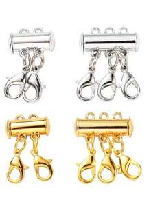 Necklace Layering Clasp Slide Lock Connector Suitable For Multi-Strand Sliding Tube Clasp - Multicolor - View 13