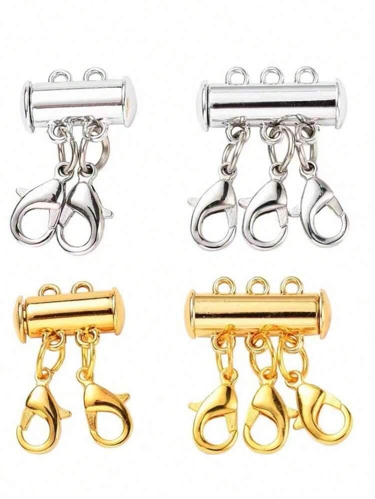 Necklace Layering Clasp Slide Lock Connector Suitable For Multi-Strand Sliding Tube Clasp - Multicolor - View 12