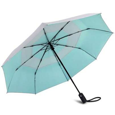 CYPNG4Free UPF 50+ Protección UV Paraguas de viaje 42/46 pulgadas Paraguas Antiviento con Revestimiento Plateado que Bloquea el solFashion