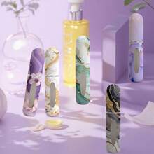 1 Single-Pack Floral Pendant Perfume Spray Bottle, Marble Pattern Perfume Dispenser, Travel-Sized Perfume Dispenser, Mini Perfume Sprayer, Multiple Colors Available, Birthday Gift, Holiday Gift, Travel-Sized 5ml. - Black - View 1