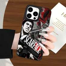 Póster de : Dinero, sangre y hombre furioso. Esta elegante funda es compatible con los modelos  17, 16, 15, 14 Pro Max, 13, 12, 11, XR y XS Plus. Fabricada en TPU flexible, resistente a golpes y arañazos, ofrece una excelente protección contra caídas y un agarre cómodo. Es un regalo ideal para familiares, amigos y seres queridos, y una opción perfecta para festivales. - Negro - Ver 4