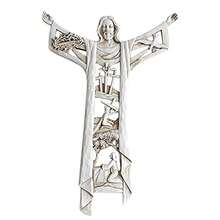 CYPNSEEKVER Escultura de Jesús De Oración De Crucifijo De La Pared De La Cruz DeFashion - como en la foto - Ver 9