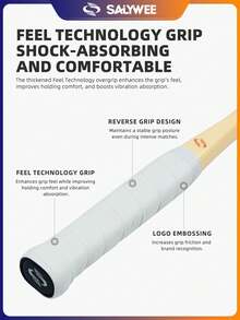 SALYWEE SKY.X Pro-Grade 30T Full Carbon Squash Racket Set | 149g(Unstrung) Ultra-Light + 3D Textured Design | 12x17 String Pattern | Anti-Twist Frame | Premium White Flannel Pouch + Random Gradient Grip Tape + Yellow Vibration Dampener - Premium Orange/Blue - Multicolor - View 9