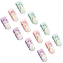 12pcs Duvet Clips | High Elasticity Quilt Cover Clips With No Pins, Plastic Fasteners For Keeping Duvet In Place, Anti-Move Non-Slip Comforter Holder Clamps, Mixed Color - As Pic - View 7