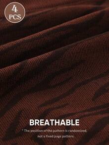 MEIYATING 4条装女士低腰无痕内裤，心形条纹图案，英式腰带，舒适柔软时尚日常内衣 - 彩色 - 查看 9