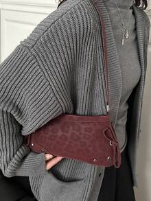 Wholesale Cross-Border Fashion Patchwork Baguette Bag, Women's 2026 Summer New Leopard Print Shoulder Bag, Casual Versatile Underarm Bag - Multicolor - View 6