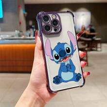 This Disney Lilo & Stitch Phone Case, Featuring Cartoon Characters Like Stitch And Angel, Boasts A Cute And Playful Design, A Simple And Stylish Appearance, And A Smooth And Comfortable Feel. It Offers Camera Protection, A Transparent And Fashionable Back Panel, And Reinforced Corners For Effective Drop Protection, Making It An Ideal Choice For Young People. This Phone Case Is Compatible With IPhone 17/16/15/14/13/...12/11/XR/XS/X Series And SamsungGalaxy S22, S23, S24, And S25 Series Phones. It's The Perfect Gift For Friends And Family. - Blue - View 8