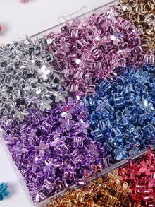 50pcs/Set Random Color Hair Clips For Girls, Simple Side Bangs Clips, Cute Teenage Non-Damaging Small Hair Claws, Versatile For Daily Use And Back To School - Multicolor - View 3