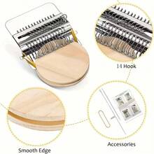 1件迷你织布机工具，缝纫收纳工具，手工木制迷你编织机，DIY宠物服装刺绣编织机，小型编织用品，修补刺绣机，缝纫配件，精致工艺品，多用途，适用于围巾、毛衣、刺绣、钩编、钩编套装、成人工艺品、手工活动、DIY手工活动、家庭娱乐、服装制作配件、祖母礼物、手工礼物、情人节礼物、开斋节礼物、宰牲节礼物