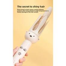 Hatteker Hair Tools Hairhair CurlerBear Curler Automatic Curling Iron - Professional, Durable, Easy-To-Use Dual Temperature Tool For All Hair Types, Youth-Friendly Cute Design, Creates Wave, Small & Large Rolls (Volume & Shape For Daily Use) Halloween - Apricot - View 6