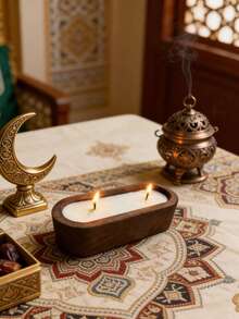 Este nuevo candelabro de madera con forma de barco es de gran tamaño y lujoso, lo que lo convierte en una opción ideal para crear una atmósfera de vacaciones en fiestas. Este candelabro de madera con aroma no solo es una elección perfecta para la iluminación y decoración del hogar, sino que también es especialmente adecuado para hogares, hoteles, el Ramadán, el Día de San Valentín, Pascua, fiestas, el Día de la Madre, cumpleaños, reuniones y otras ocasiones. También es un gran regalo para familiares y amigos. - Multicolor - Ver 7