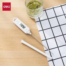 DELI LE553 Thermometer: High-Precision Measurement, Numerical Lock Function, Intelligent Power-Saving Automatic Sleep Design, Durable Probe, Fast Response, White.
