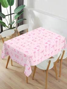 1件粉色蝴蝶结婴儿派对桌布，粉色蝴蝶结设计桌布，适用于性别揭晓派对、婚礼、生日派对装饰、新生儿男孩或女孩派对餐具、户外一周岁生日派对一次性桌布 - 粉紅色蝴蝶結 - 查看 7