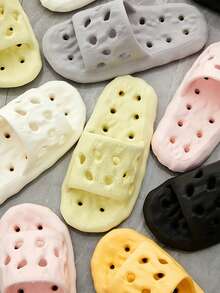 Non-Slip Lotus Root Sandals, EVA Hollow Couple Hole Slippers, Hotel Bathroom Slippers, Women's Bathroom Anti-Slip Slippers,Shoe,Spring Summer Picks,Brides Maid Gifts,Room,Bedroom Decor,Beach,Travel,For Men,For Women,Vacation,Women's Day,Travel Essentials,Wedding Favours,Y2k,Bedroom,Car Accessories Women,Kitchen Deccorcute Stuff - Multicolor - View 7