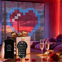 79*79in RGB IC LED Smart Curtain Fairy Lights | Programmable DIY Christmas String Light | Multicolor Halloween Decorative String Lights | Color Changing Music Sync Text, Cartoon Display Options | Remote & App Controlled | IP65 Waterproof - 79in/2m - Xem 1