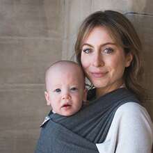 JCH-Fular Para Bebé Elástico Rebozo Para Bebés y Recién Nacidos De 0 a 36 Meses Diseño Ergonómico Ideal Para Porteo - Gris - Ver 6