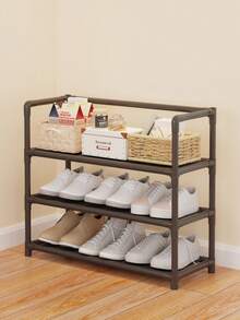 1pc 3-5 Tier Multi-Functional Storage Rack, Home Living Room Bedroom Dorm Easy Assembly Shoe Rack High Capacity, Reinforced Thick Pipe Load Bearing, Can Be Used As Miscellaneous Storage Rack / Organizer, Space Saving Dust-Proof Applicable For Multiple Scenarios - Multicolor - View 2