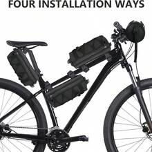 2.5L Lightweight Bike Handlebar Bag - Adjustable All-In-One Cycling Pack For Road/Mountain Bikes, Bikepacking & Travel Adventures - Multicolor - View 4