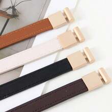 韩版女士细腰带，带扣闭合，非常适合搭配连衣裙和毛衣，是一款简约时尚的束腰配饰。 - 彩色 - 查看 4