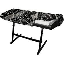 ALQD 88 Piano Keyboard Cover-Digital Board Stand Dust Covers With Durable Elastic Cord (Keyboard) - 深黑色 - 查看 1
