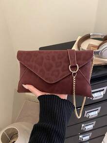 Túi xách kiểu dáng cổ điển họa tiết da báo, túi xách thời trang nhỏ gọn dành cho nữ. - Đỏ - Xem 9