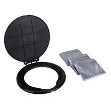 CYPNCamco 41549 - Juego de cubeta de Inodoro con Asiento 1 Unidad Tapa del Asiento del Cubo del Inodoro y Bolsas de BasuraFashion - bolsas de basura para el cesto del baño - Ver 1