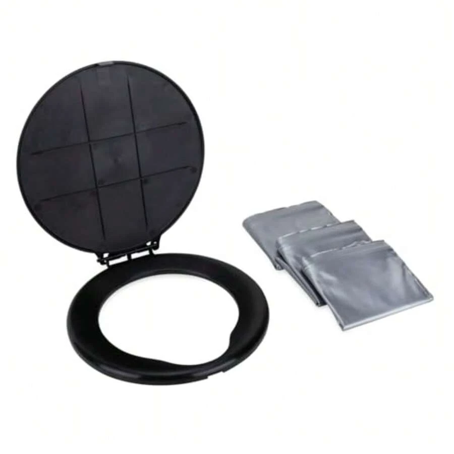 CYPNCamco 41549 - Juego de cubeta de Inodoro con Asiento 1 Unidad Tapa del Asiento del Cubo del Inodoro y Bolsas de BasuraFashion - bolsas de basura para el cesto del baño - Ver 1