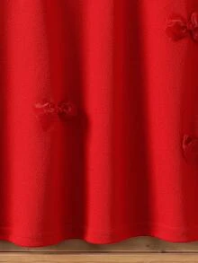 Young Girl' Fashion Casual Cute Mesh Double-Layer Collar Bow Sleeveless Dress - Red - View 6