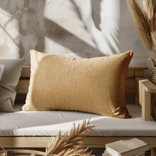 2个装长方形腰枕套，波西米亚风格家居沙发床头枕，柔软印花枕套，30厘米*50厘米，不含枕芯，卧室靠背垫，装饰沙发枕，家居装饰，沙发套，祝您好梦，户外垫 - 橙色A - 查看 4
