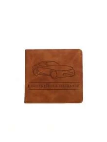 1pc Essential Car Document Wallet - Comprehensive Card Management System For License, Registration And Insurance Documentation - Pink - View 5