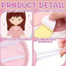 Spa Party Game Kit - 38pcs Set With Pin The Cucumbers Poster, Blindfolds & Stickers - Perfect For Makeup Parties & Spa Themed Events - Multicolor - View 9