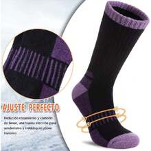 5 Pares Calcetines Termicos Mujer Frio Extremo,Calcetas Lana Merino Para Senderismo,Calcetines Invierno Para Nieve,Esquiar,Calcetines Mujer Largos Gruesos y Frío,40046241 - Multicolor - Ver 5