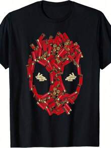 Fashion And LeisureComics Deadpool Shot S Big Face T-Shirt - màu đen - Xem 6