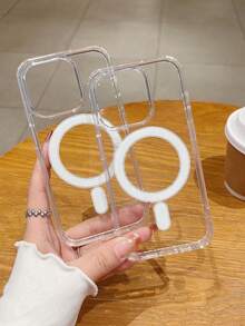 磁吸式手机壳，兼容苹果17/16/15/14/13/12/11英寸机型，支持MagSafe，防震边框，透明背板 - 無色 - 查看 5