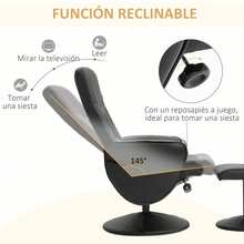 HOMCOM Cadeiras de sala de estar - Preto - Ver 2