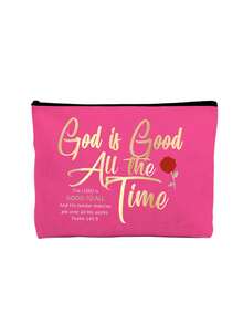 送给姐妹的礼物，送给嫂子/妹妹的生日礼物，送给女朋友/妹妹的毕业/圣诞礼物，“基督里的姐妹，一生的姐妹”——化妆包礼物，大容量女士旅行化妆包，DIY收纳袋，送给女孩的礼物，可折叠便携收纳袋，适合个人旅行化妆品收纳 - 彩色 - 查看 12