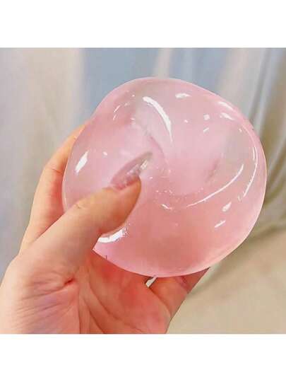 1pc Handmade Slow Rebound Blue Coconut Oil Squeeze Ball, 6cm Diameter Round Malt Stress Relief Squeeze Toy, Ideal For Holiday Gifts, Cute Gifts, Birthday Gifts, Valentine's Day/New Year/Mother's Day/Graduation Gifts, And Party Favors