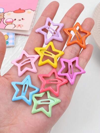 Grampos para Cabelo Formato Estrela 10/20/30un, Kit com 3 Designs, Fácil de Usar