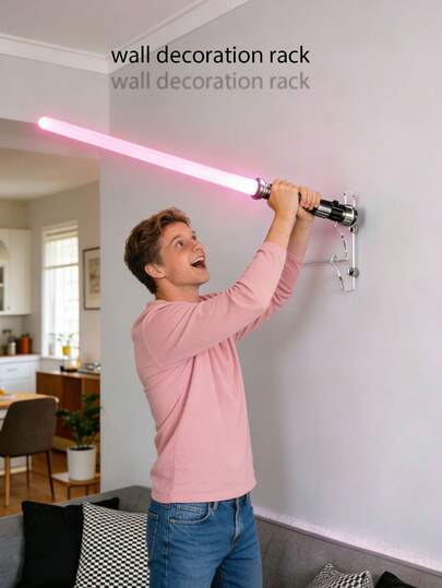 1 Set Estante de pared de acrílico para espadas, soporte de exhibición de espada samurái, estante de decoración de pared, soporte de montaje vertical en la pared, decoración del hogar, estante de exhibición de antigüedades, estante de exhibición de artículos, estantería, adorno, decoración de la habitación de vuelta a la escuela, suministros de estudio, regalo para amigos