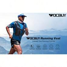 WOCBuy Running Vest With Hydration System - Lightweight, Breathable Backpack For Hiking, Cycling & Marathon Races - Adjustable Waistband & Phone Pocket - Black - View 9