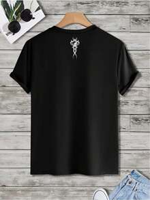 VLider T-Shirt With Cotton Print - Black - View 2