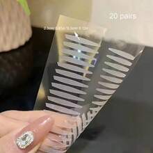 10pcs400stickers Invisible Double Eyelid Tape Transparent Self Adhesive Natural Big Eyes Lift Non-Marking Mesh-Lace Eye Stickers Eyes - Nude - View 6