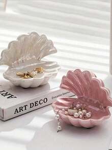 1pc Shell Jewelry Tray, Artistic Decorative Style, Multifunctional Half-Circle Key And Jewelry Storage Rack, Suitable For Entryway/Vanity, Home Decor, Thoughtful Gift For Mother/Friend - Wedding Gift, Jewelry Tray, Essential For Sun Protection Travel - Multicolor - View 1