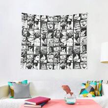 Aizawa And Present Mic- Mix Collage Black And White Version Tapestry Decoration Pictures Room Wall Tapestry - White - View 6