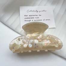 1 Uds. Pinzas para el cabello para mujer, Cottagecore coreano, flor 3D, diamante, dulce y lindo agarre para el cabello a] accesorios para el cabello Kawaii para niñas O2HS - C - Ver 7