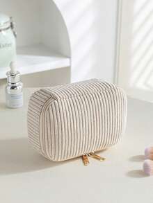 Personalized Women's Cosmetic Bag - Large Capacity Makeup Organizer With Mesh Pockets, Zipper Closure, Soft Fabric And Sturdy Handle, Convenient Travel Toiletry Bag, Personalized Gift