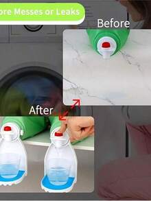 2pcs Laundry Detergent Cup Holder With Upgraded Leak-Proof Drip Tray, Universal Bathroom Storage Box - Multicolor - View 9
